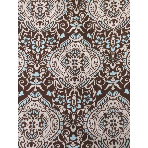 Ann Taylor Signature Capri Pants Paisley Brown Blue Cream Stretch Women's Siz 10 - Picture 2 of 6